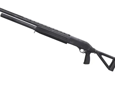 MP-153 Baikal Low-poly 3D model