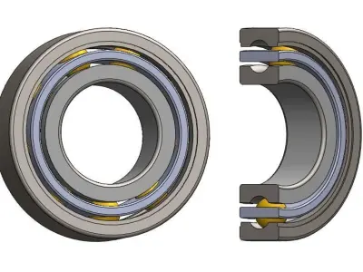 Ball bearing with a full cage Free 3D print model