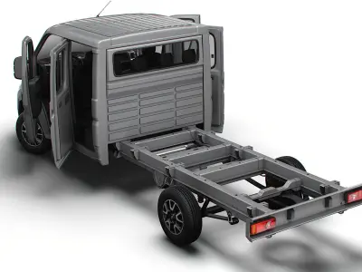 Opel Movano Chassis Truck CrCab 4035WBXL HQInterior 2023 3D model