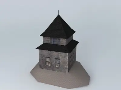 Towel building with roof Free 3D model