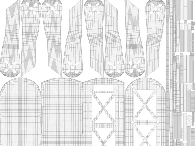 fpv drone frame Low-poly 3D model
