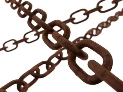 Old chain Low-poly 3D model
