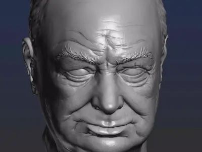 Churchill Head 3D print model