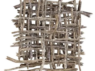 Branch crooked decoration part n1 3D model