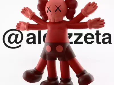 Kaws El Hombre de Vitruvio Leonardo da Vinci for Print 3D print model