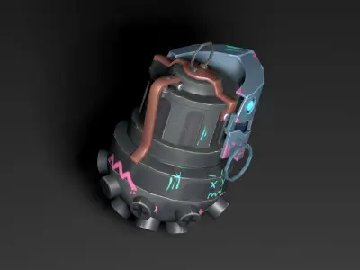Jinx Grenade Low-poly 3D model