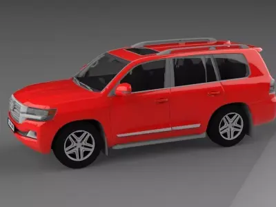 Land Cruiser Low-poly 3D model