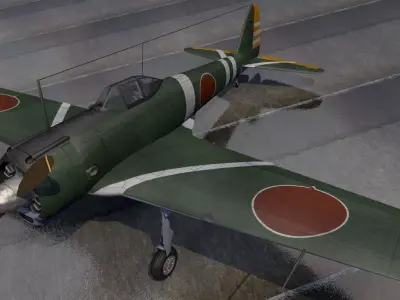 Nakajima Ki-43-1b Hayabusa - aka Oscar 3D model