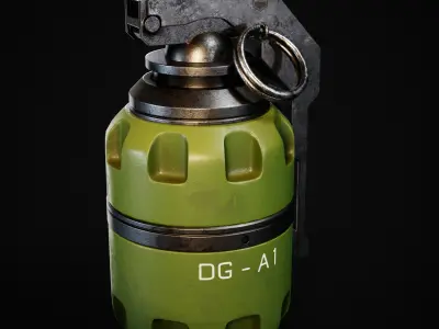 Future Grenade Low-poly 3D model