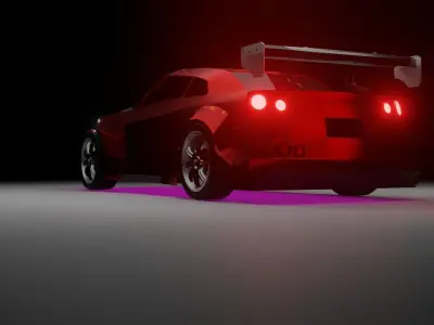 Nissan gtr low poly Free low-poly 3D model