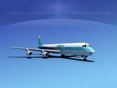 Douglas DC-8-63 EL AL 3D model