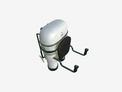 Jetpack C06 White Dirt - SciFi Character Design Low-poly 3D model