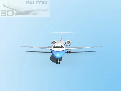 Falcon3D MD-80 Air Boston 3D model