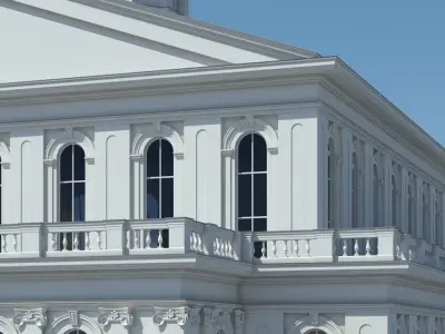 Generic Town Hall Building 3D model