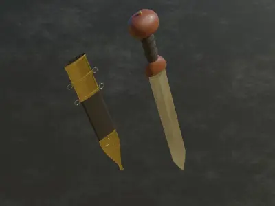 Roman Gladius Sword Low-poly 3D model