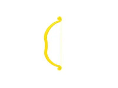 Golden Bow 3D model