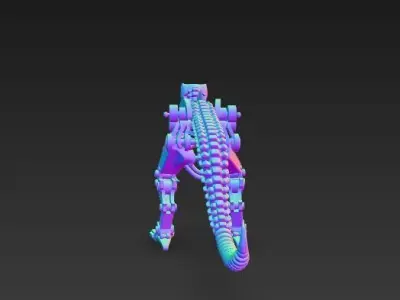 Articulated Mechanical Dinosaur Skeleton 3D model