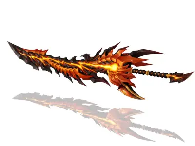 Infernal Long Sword Low-poly 3D model