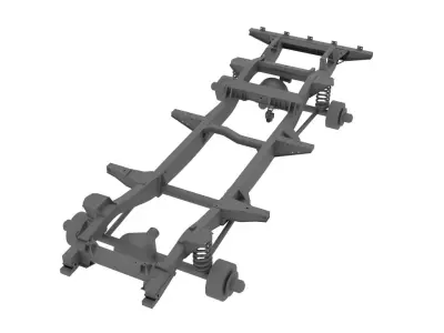 landrover chassis and suspension 3D model