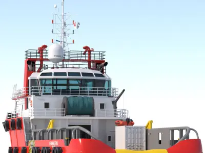 48m AHTS Anchor Handling Tug 3D model