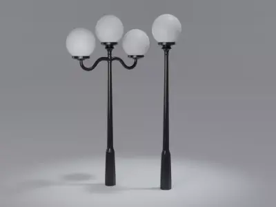 Lamp Post Low-poly 3D model