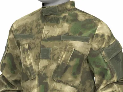 Tactical Combat Uniform in 8 Camo Low-poly 3D model