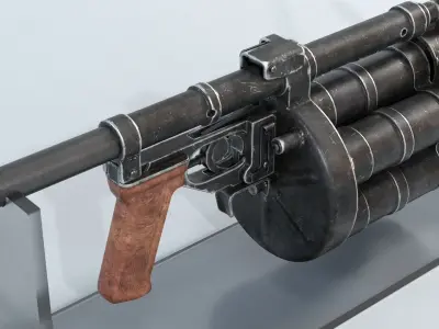 RG-6 grenade launcher dwarf Low-poly 3D model