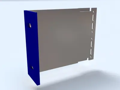 Cladding helping hand aluminium bracket Low-poly 3D model