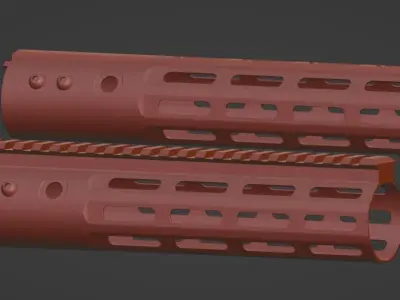 ALG Defence Handguards Low-poly 3D model