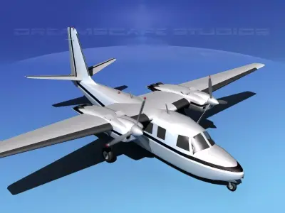 Rockwell Aero Commander 560 V04 3D model