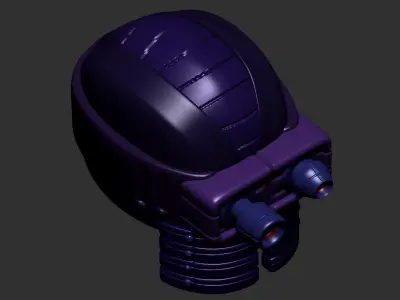 helmet high poly sculpt 3d printable 3D model 3D model 14
