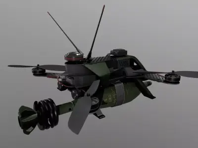 FPV Drone Valkyrie - Military UAV 4K PBR Game Ready 3D model
