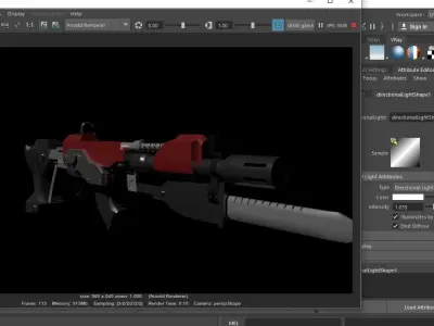 legendary gun Free low-poly 3D model
