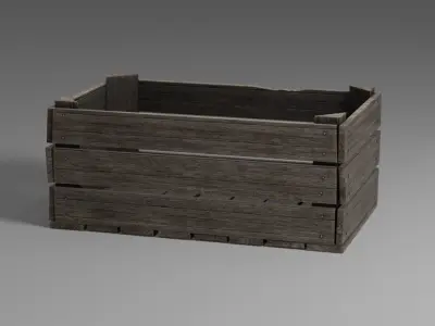 Wooden Crate 3D Asset Low-poly 3D model