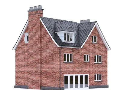 English Brick House 25 Low-poly 3D model