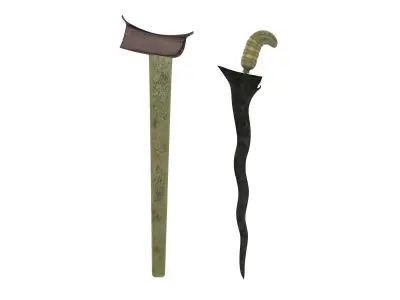 Kris Sword Low-poly 3D model