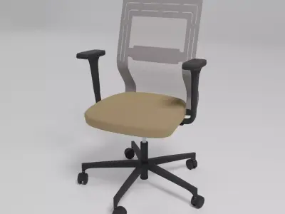 TANYA - Office chair with armrests with castors - Free 3D model