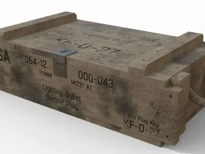 Ammunition Chest Game Ready PBR Model Free low-poly 3D model