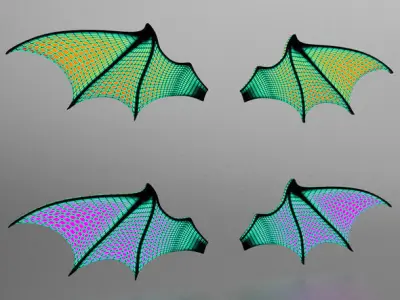Bat wings halloween SPECIAL PRICE Free low-poly 3D model