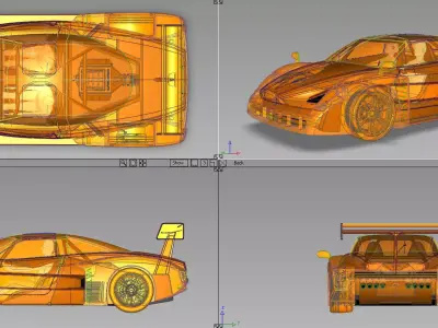 LMPTrackAS1 futuristic sports car Free 3D model
