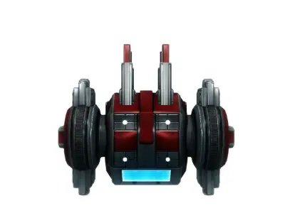 Drone 03 Sci-fi low poly Low-poly 3D model