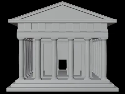 Ruined Greek Temple 3D model