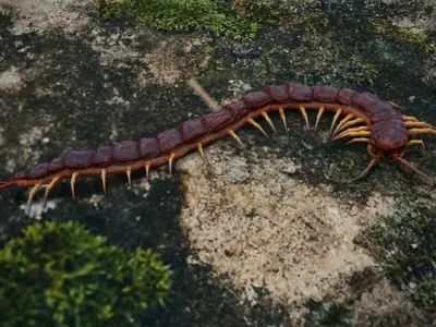 Centipede Low-poly 3D model