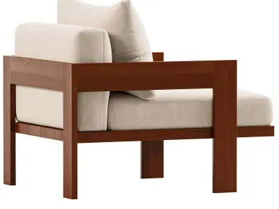 Alison Iroko Outdoor chair 3D model