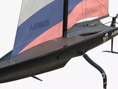 AC75 Hydrofoil Sailboat Airbus Edition 3D model