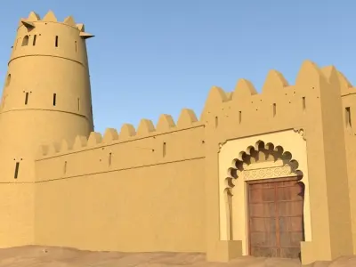 Arab Fort Low-poly 3D model