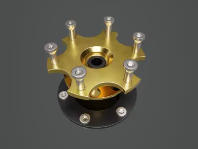 Quick Release Bolt-On Boss 01 Low-poly 3D model