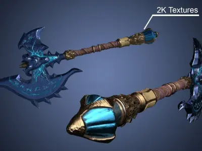 Shadowmourne Axe Low-poly 3D model