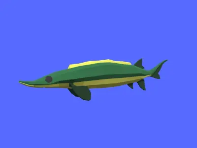 9t5 Low Poly Fresh Water Fish Low-poly 3D model