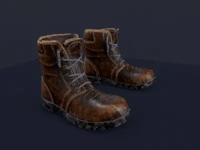 Dirty shoes Free low-poly 3D model
